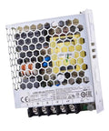 Tough As Nails Rock Solid Ultra Slim Fanless AC To DC Converter 24V 2.2A 52.8W in metal enclosure, showcasing interior components.