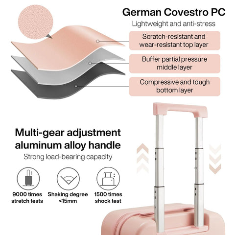 lightweight underseat carry-on luggage with durable soft steel construction