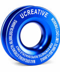 Heavy Duty Winch Recovery Ring 66000 Lbs For Soft Shackle And Synthetic Rope For ATV UTV SUV Truck Off Road Recovery Blue CNC Machined 7075 Aluminum Alloy