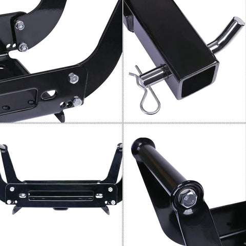 Beefy Universal Winch Cradle Mount Plate For Recovery Winches Fits 8000 To 15000 Lbs Models With 10 Inch On Center Fairlead Pattern Foldable Design And Easy Vehicle Mount For ATV Truck Jeep Off Road Recovery