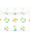 Stackable Storage Bins With Lids, 16.5 By 12.6 By 11.8 Inch Foldable Closet Organizers with colorful pattern.