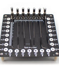 Pro Grade Adjustable Probe Data Repair Tool For PCB Testing And Debugging, black circuit board with adjustable connectors