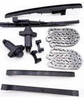 Heavy Duty Timing Chain Guide Tensioner Kit for UTV and Side By Side Off Road Rigs, black plastic and steel components.