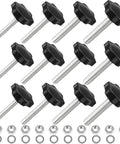 28 Sets M4 M5 M6 M8 Star Hand Knob Tightening Screws With Nuts And Washers Stainless Steel Thread Clamping Knobs for Machinery