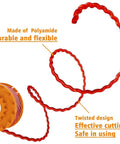 Easy Install Edger Spool Replacement 10ft 0.065 Inch for Worx Weed Eater String Trimmer showcasing twisted red line