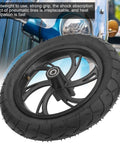 12 Inch Electric Scooter Tire With Wheel Hub Rubber Tyre Replacement 12 1/2 X 2 1/4 in front of blue scooter