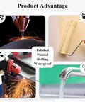 Two Part Epoxy Putty 120g Quick Leak Repair Stick For Bonding Plastic Ceramic Metal Stone Wood Glass Acrylic And More White Heat Resistant Water Resistant Wont Shrink Or Crack Pro Grade Repair in use for polishing, painting, drilling, waterproof applications.