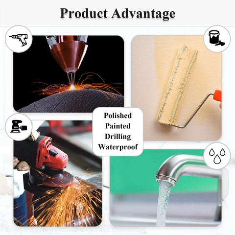 Two Part Epoxy Putty 120g Quick Leak Repair Stick For Bonding Plastic Ceramic Metal Stone Wood Glass Acrylic And More White Heat Resistant Water Resistant Wont Shrink Or Crack Pro Grade Repair in use for polishing, painting, drilling, waterproof applications.