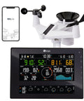 All In One WiFi Weather Station With Solar Power, 8 Inch Color Display, 10 Day And 24 Hour Forecast, Tracks Wind Speed And Direction