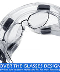 6 Pack Safety Goggles Set ANSI Z87.1 Anti Fog Eye Protection For Lab Work Men Women Multicolor Frames Scratch Resistant PC Lenses