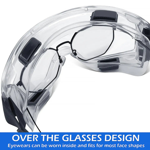 6 Pack Safety Goggles Set ANSI Z87.1 Anti Fog Eye Protection For Lab Work Men Women Multicolor Frames Scratch Resistant PC Lenses