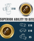 Heavy Duty Brass Push To Connect Plumbing Fittings Kit Half Inch No Solder Easy Install for PEX Copper CPVC