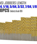 60 Piece Drill Bits Set For Precision Drilling In Steel Wood Plastic Aluminum Alloys With 1/8 Inch 1/16 Inch 3/64 Inch