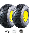 15x6.00-6 Tubeless Lawn Mower Tire And Wheel Assembly Front Replacement For John Deere And Other Riding Mowers Two Piece Set