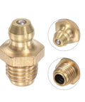 Brass Straight Grease Fittings Assortment Five Sixteenth Inch To Twenty Fourth Thread Hydraulic Fittings Kit Ten Pieces Rust Resistant