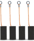 Heavy Duty 4 Pack Carbon Brush Replacement Set Fits Power Tool Motors Compatible With N031634 And 698873 Restore Smooth Operation Rock Solid Motor Contact Built Tough For Daily Grind - black carbon brushes with copper wire connectors.