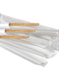Agave Fiber Straws 1000 Count Individually Wrapped 8.2 Inch Biodegradable Eco Friendly Plant Based Reusable Alternative To Paper And Plastic Straws For Everyday Kitchen And Bar Use, wrapped straws