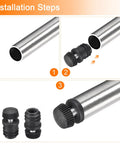Installation steps for Four Pack Round Tube Leveling Feet Inserts With M6 Thread For 16mm Tube End Caps Plugs Adjustable Height 10 To 14mm Black