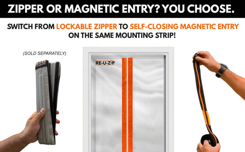 Image showing Reusable Dust Barrier Zipper Pro Bundle With Fail-Safe Locking And Replaceable Strips for flexible entry options.