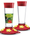 Set Of 2 10 Ounce Hummingbird Feeders With Built In Ant Guard, Wide Mouth For Easy Filling, Circular Perch With Multiple Feeding Ports