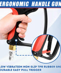 Close-up of ergonomic handle of Swivel Power Washer Gun Kit With Extension Wand Adjustable Spray 360 Degree Swivel 4000 PSI.