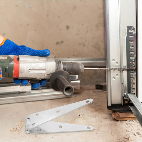 Installation of Heavy Duty Slotted Bearing Door Hinge With Galvanized Iron And Protective Coating For Outdoor Use on garden gates
