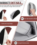 Pro Grade Drywall Corner Sander Kit With 24 Reusable 9 Inch Hook And Loop Discs showing handle and disc attachment