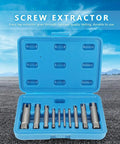 Heavy Duty 20 Piece Tap Extractor Set With 3 4 Flute Design For Removing Broken Taps And Stripped Screws in blue case