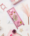 Fresh Pink Metal Mini Locker With Secure Lock And Keys Compact Desktop Organizer For Home Office Decor Steel Storage Unit with stickers.