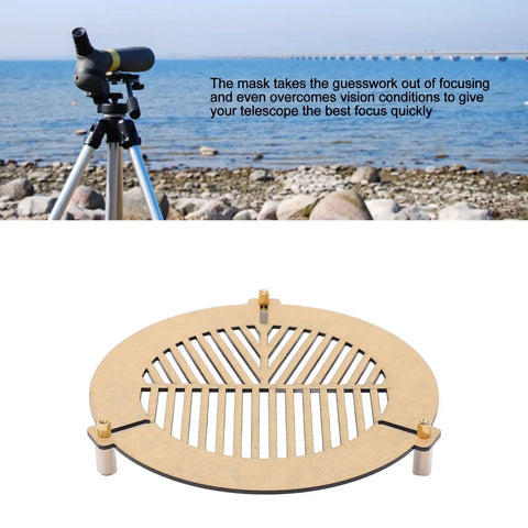 Astro Focus Mask For Telescopes Acrylic Focusing Mask with 3 metal posts for 100 to 140mm scopes, precision alignment tool.