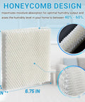 4 Pack Humidifier Wicking Filters T for Honeywell HFT600 Series with honeycomb design and measurements 7.5x6.75x1.5 inches