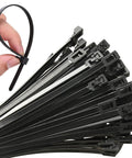 100 Pcs 8 Inch Heavy Duty Zip Ties 40 Lbs Tensile Strength Releasable And Reusable Nylon PA66 Self Lock Cable Ties held in hand