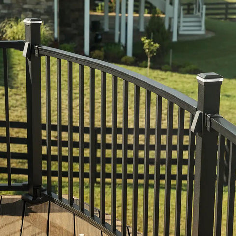 LED Aluminum Post Cap Light For 2.5 Inch Railing Posts With 360 Degree Illumination, Fits Light Hub System, 0.5W Low Power Exterior Deck Lighting, Available In Charcoal Black, Classic White, And Bronze