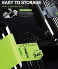 Ball End Allen Wrench Set With Torque Handle 27 Piece Long Arm Hex Key Kit displayed with size indicators and foldable feature.