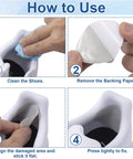 Steps to apply Self Adhesive Shoe Repair Patches Kit For Holes In Sneakers And Leather Shoes