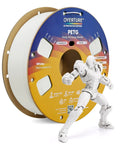 High Speed Petg Filament 1.75mm 1Kg White Smooth As Butter Flow Consistency For Lightning Fast 300Mm Per Sec Prints Superior Layer Bonding Top Shelf Results on a spool with a 3D printed figure.