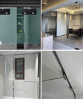 Sliding Glass Barn Door Hardware Kit For Shower Doors With 3 mm Aluminum Track And Stainless Steel Rollers Installed