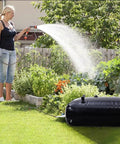 Beefy Foldable Water Tank For Emergency Use 26 Gallon Black PVC Tote With Spigot And Hose Kit in garden irrigation setup