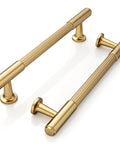 Champagne Bronze Cabinet Pulls 10 Pack 5 Inch Center To Center 6.6 Inch Overall Length Kitchen Cabinet Hardware Handles for Cabinets and Drawers