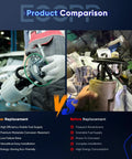 Product comparison between new and old plug and play fuel pump module assembly with sending unit for Honda Accord 1990-1993