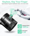 Smart Fingerprint Door Lock With Keypad And Card RFID Access For No Fuss Keyless Entry, sensor detecting fingerprint