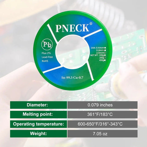 Lead Free Solder Wire Sn99.3 Cu0.7 With Rosin Core Flux For Easy Electrical Soldering label close-up