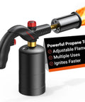 Powerful Propane Kitchen Torch For Searing Steak, Grilling And BBQ, Adjustable Flame, Culinary Blow Torch For Sous Vide, Campfire Charcoal Starter, Portable