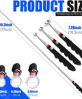 Extendable Telescoping Magnetic Pick Up Tool With 31 Inch Reach And Extra Strong Magnet For Quick Grabs In Tight Spaces, 30 Lb 40 Lb And 80 Lb Pull, A Must Have Gift For Men, showing product size and dimensions.
