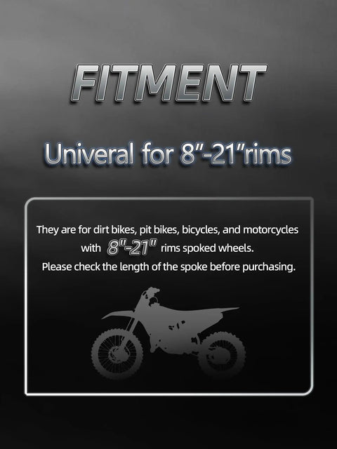 Universal 72 Piece Spoke Covers Kit With Wheel Wraps For Eight To Twenty One Inch Rims Fits E Bike E Dirt Pit Bike