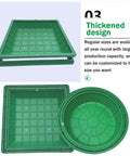 Beefed Up Resin Sump Cover With Frame For Garage Floor Drain, Invisible Sewage Basin And Manhole Cover, Durable Outdoor Drainage Solution 90x90cm 35.4x35.4 Inches, shown from above with square and round options.