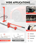 6 Ton Hydraulic Jack Kit With Four Extension Tubes And Auto Overload System For Auto Body Frame Repair Car Frame Structural Tool Set Heavy Duty Portable Power Lift For Pros, red hydraulic ram kit with hose for workshop use