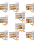 Wide Range pH Test Paper Strips 1 To 14, 100 Strips Per Pack, 10 Pack Bundle with Color Indicator Card, shown against white background