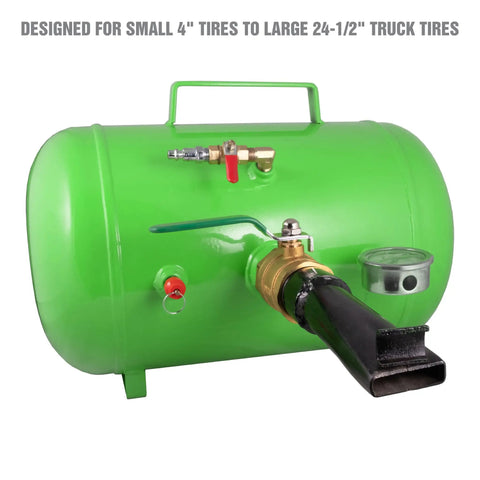 5 Gallon Tire Bead Seater And Bead Blaster For 4 To 24.5 Inch Tires 150 PSI Capacity CE Certified Steel Tank Pro Grade Tool