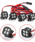 Lit LED RC Light Strips Kit for Axial SCX10 90027 TRX4 TRX6 D90 Wraith RR10 1/10 RC Crawler Cars, front light spotlight, durable.